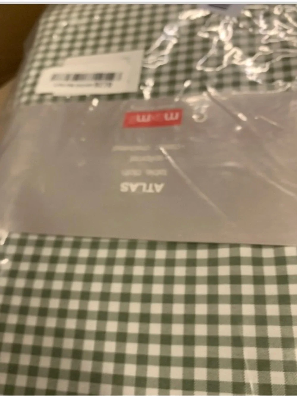 Gingham Tablecloth Heavyweight Polyester Fabric Rectangular 120x60” SAGE GREEN